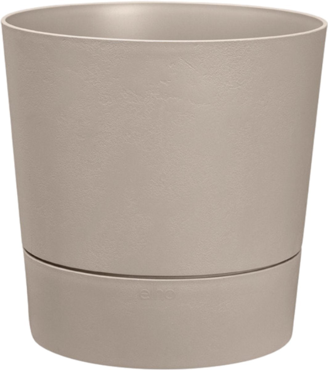 Elho foss rond 43cm - bloempot voor binnen - 100% gerecycled plastic - ø 43 x h 42.5 - paddenstoel beige