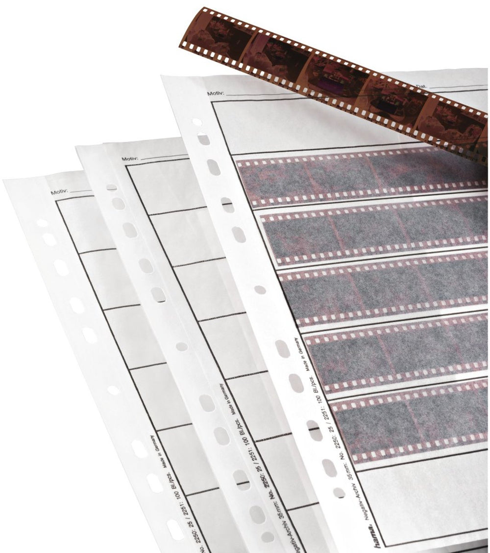 Hama negatiefhoezen - a4 formaat - 7x6 - perkament - 24x36 mm - 100stk.