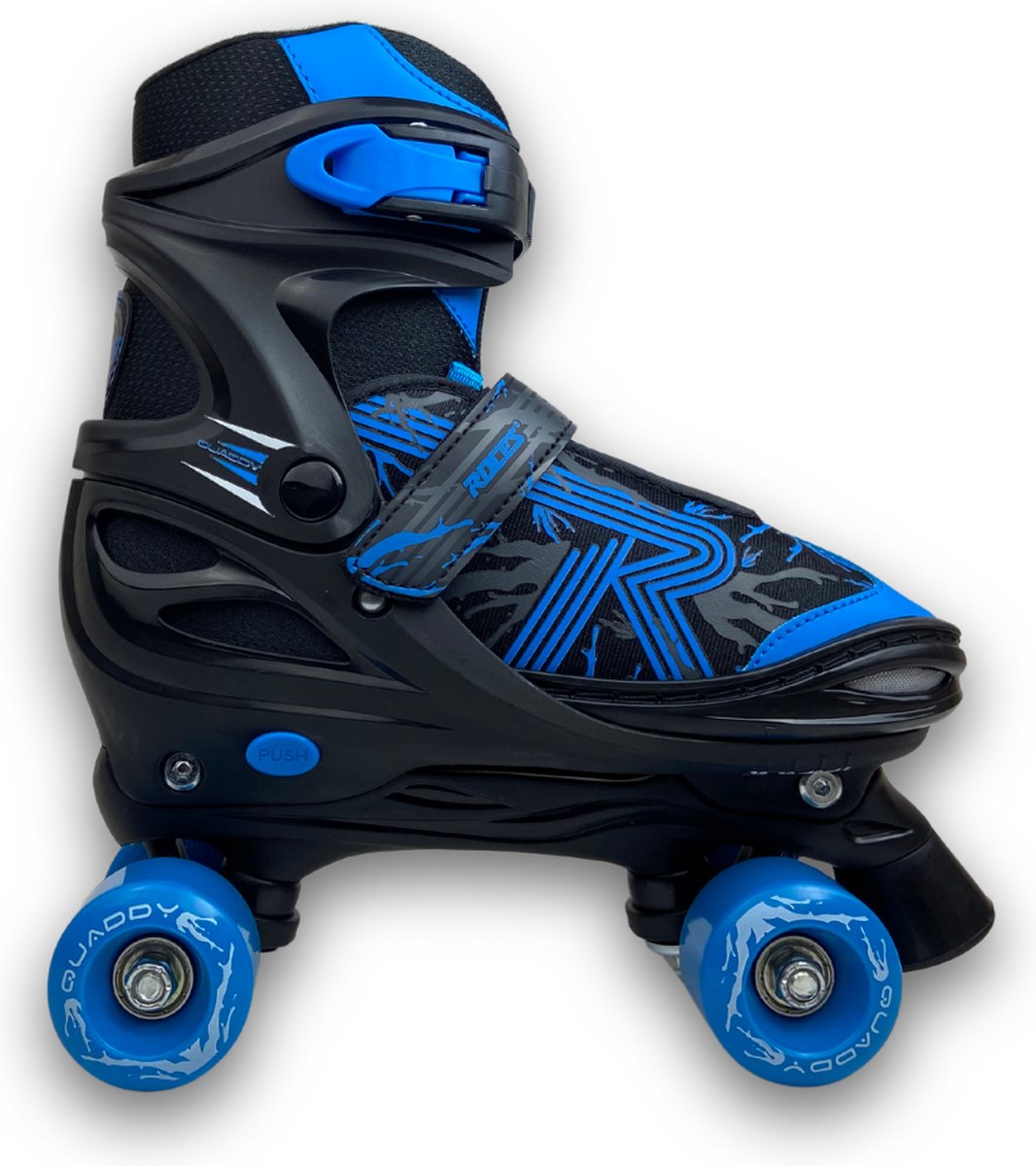 Quad Roller Skates Quaddy 3.0 Boys Black Blue Size 34-37