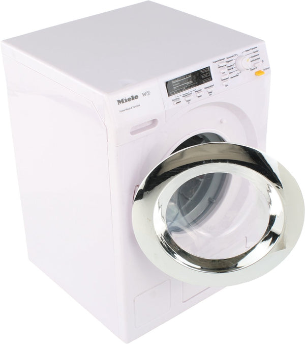 Klein Toys Miele washing machine - 18.5x26x18 cm - incl. rotating drum, water inlet, water outlet and sound effects - white