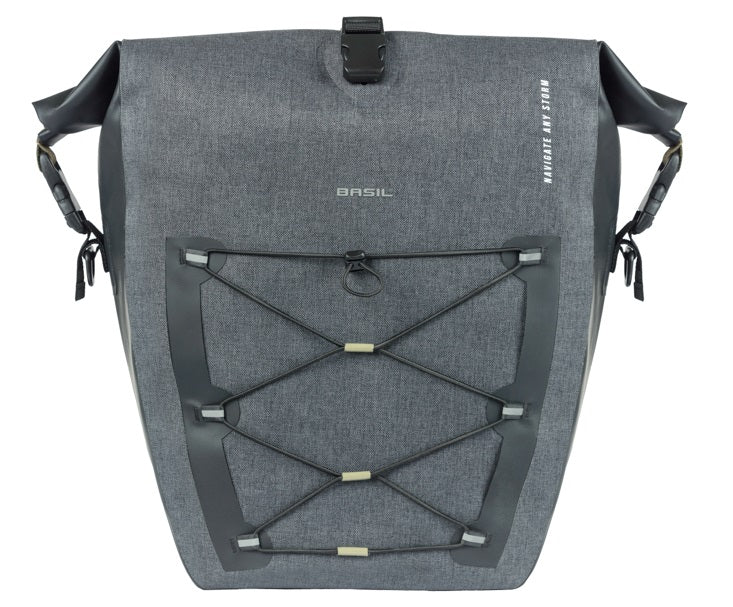 Basil enkele tas navigator storm l mik 25-31l 15 x 27 x 41 cm - zwart