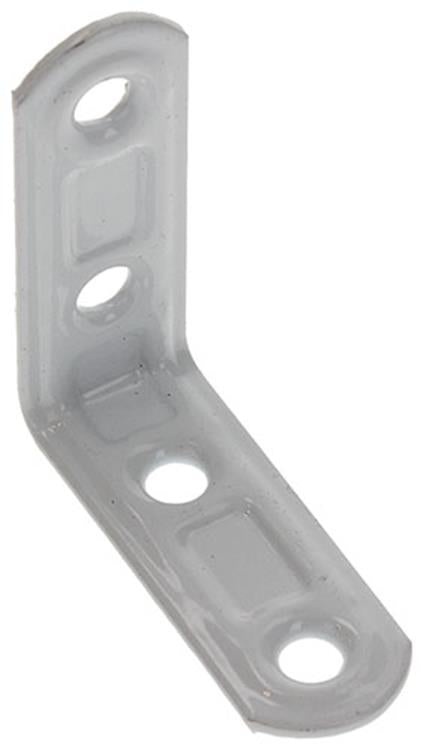 Mack 1013794 - 4 geplooide winkelhaken wit gelakt 40x40mm | 10 stuks