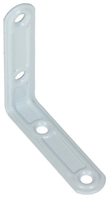 Mack 1013795 - 4 geplooide winkelhaken wit gelakt 60x60mm | 10 stuks