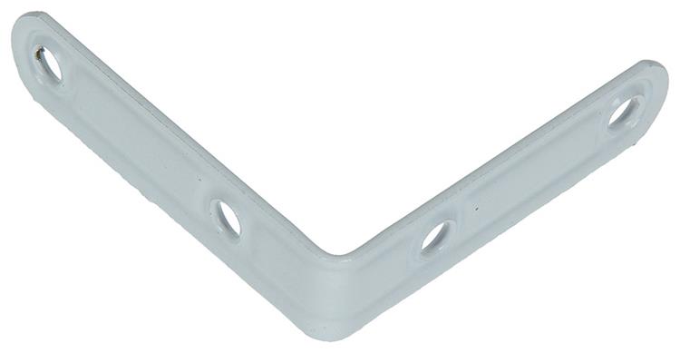 Mack 1013795 - 4 geplooide winkelhaken wit gelakt 60x60mm | 10 stuks
