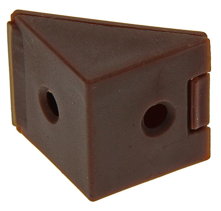 Mack 1013645 - 4 hoekverbinders smal bruin | 5 stuks