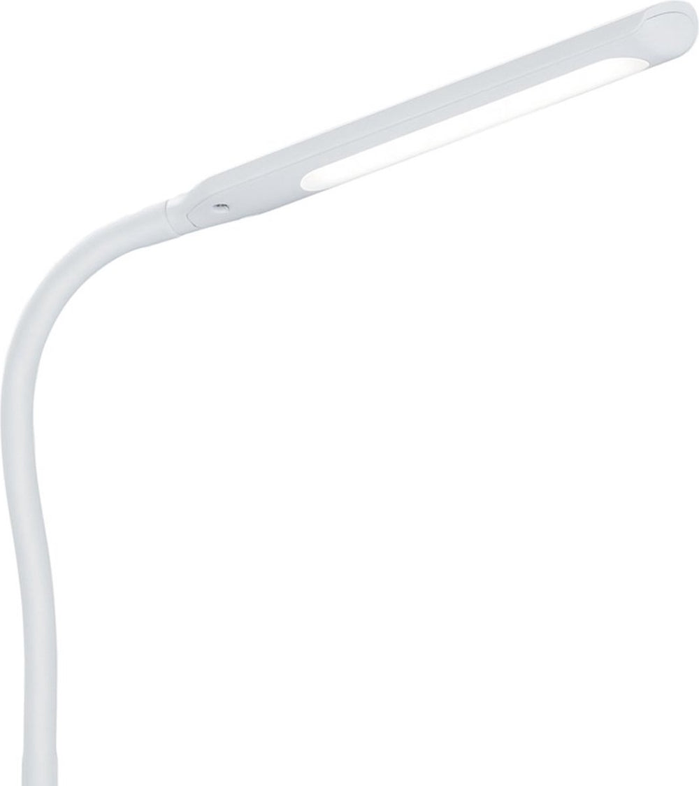Trio polo - tafellamp - bureaulamp - wit mat - incl. 1x smd 5 w - instelbare lichtkleur - 4-stappen touch - flexibel