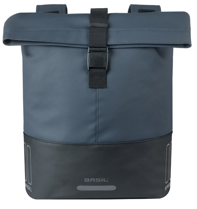 Basil dubbele fietstas cove 28-32l 14 x 29 x 36 cm - blauw zwart