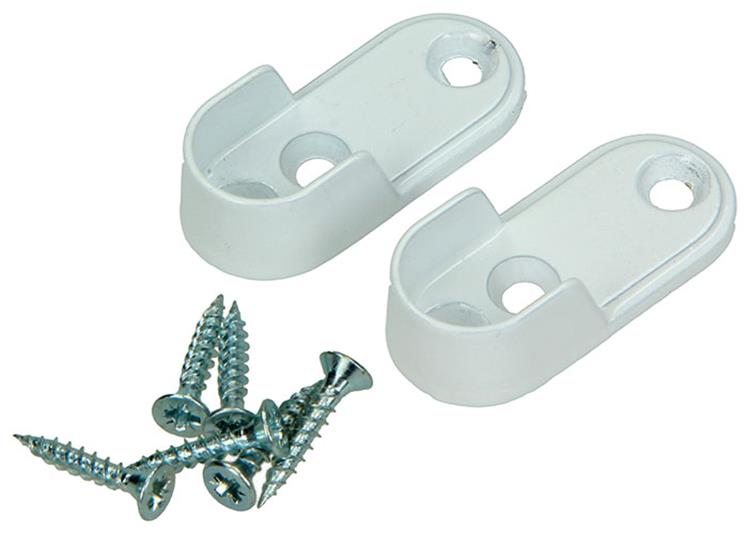 Mack 1014453 - 2 houders voor kastbaar wit | 5 stuks