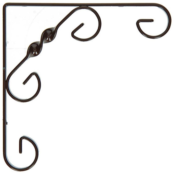 1014752 - rustieke gedraaide konzool bruin 150x150x13mm | 12 stuks