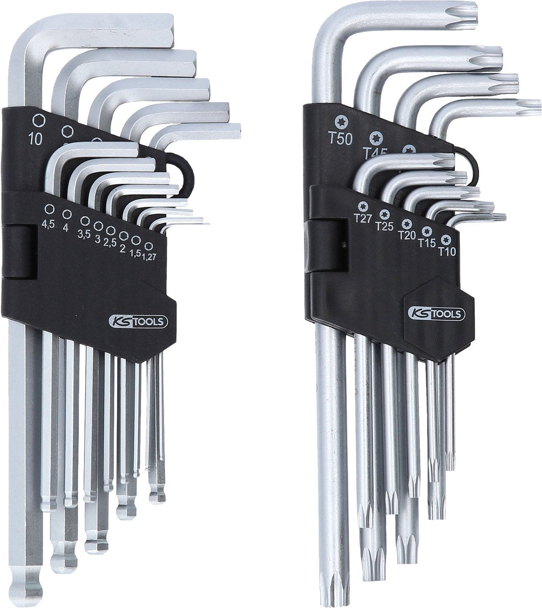 Ks tools tx haakse schroevendraaierset 1.27 mm, 1.5 mm, 2 mm, 2.5 mm, 3 mm, 3.5 mm, 4 mm, 4.5 mm, 5 mm, 6 mm, 7 mm, 8 m