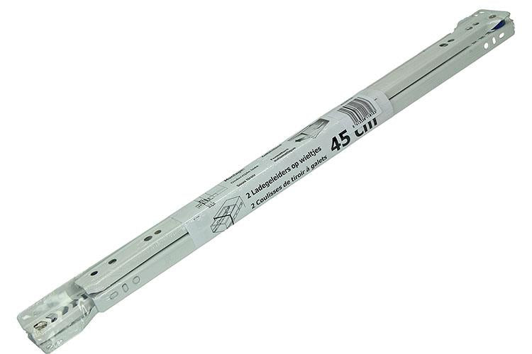 1013690 - paar rolladegeleiders wit 25kg 45cm | 5 stuks