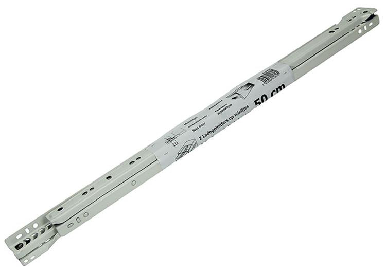 1013691 - paar rolladegeleiders wit 25kg 50cm | 5 stuks