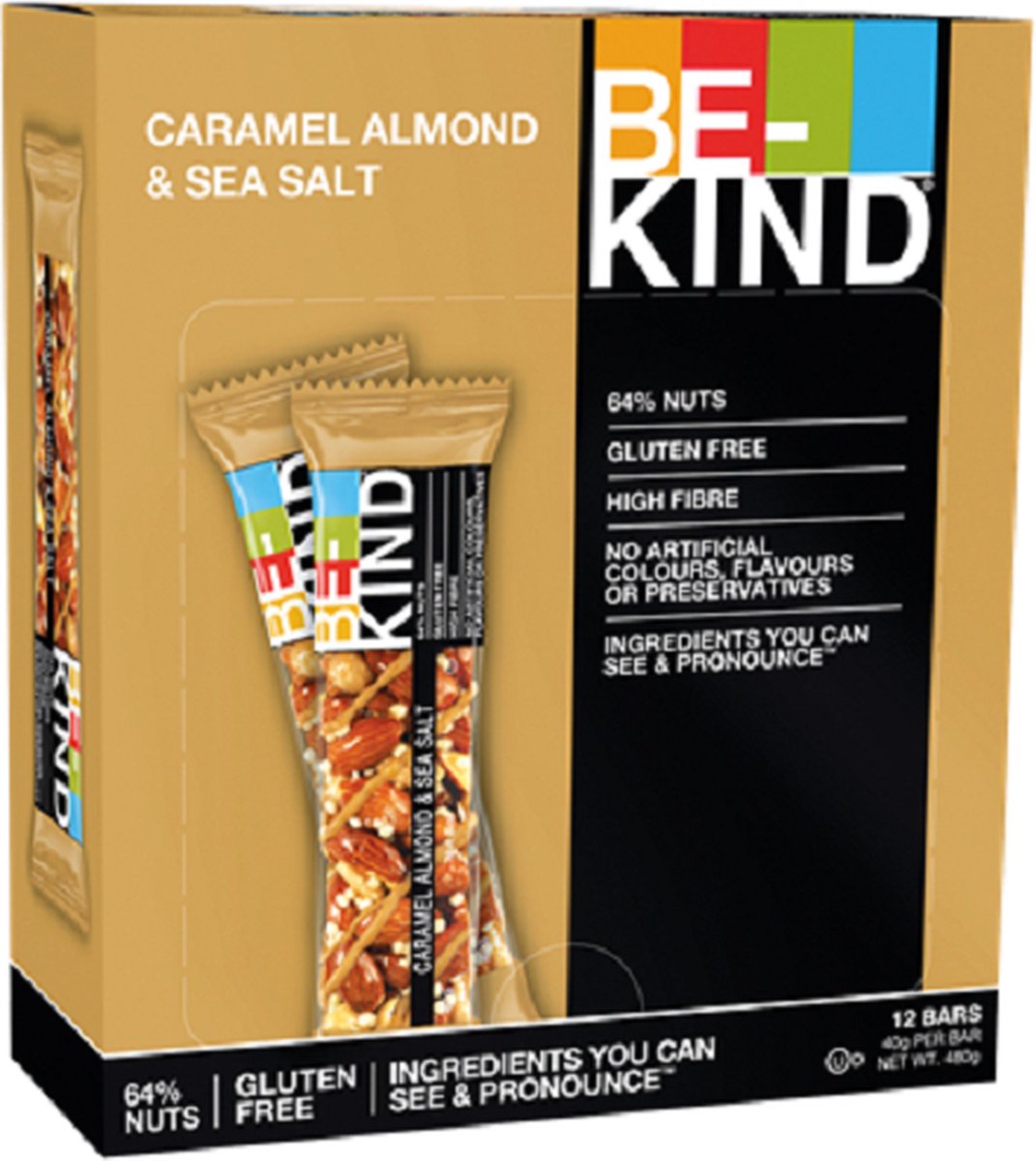 Be kind be-kind - caramel almond seasalt - 12 x 40 gram