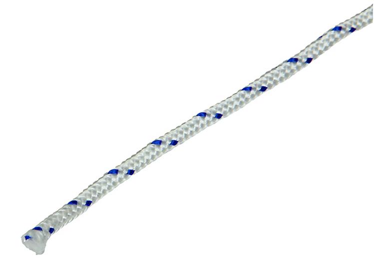 Mack 1014995 - pp gevlochten wit blauw streng4mm 20m | 5 stuks