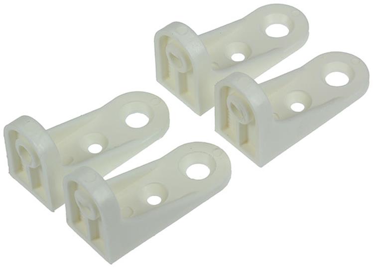 Mack 1013910 - 4 rugwandverbinders wit | 5 stuks