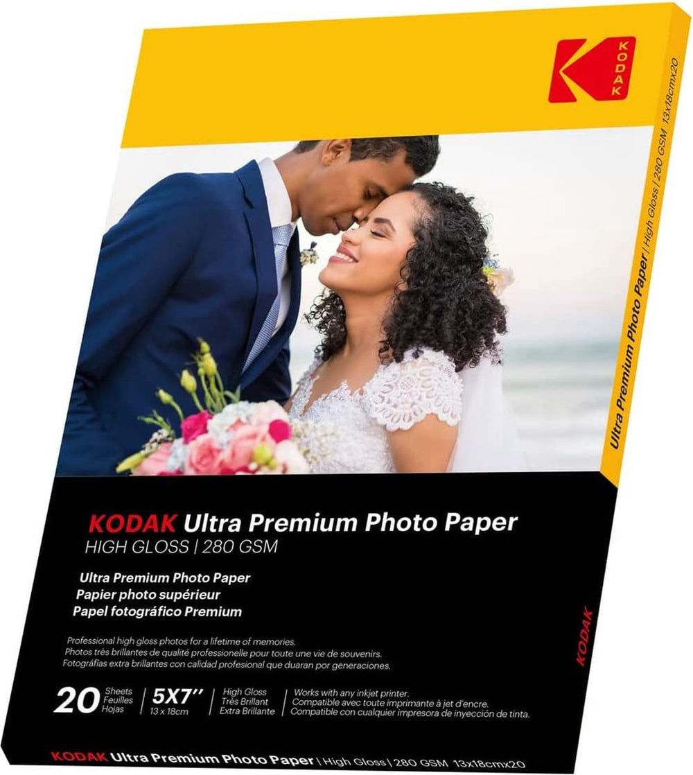 Kodak - 20 vellen fotopapier 280 g m², glanzend, formaat 13 x 18 cm, inkjetprinting - 9891175