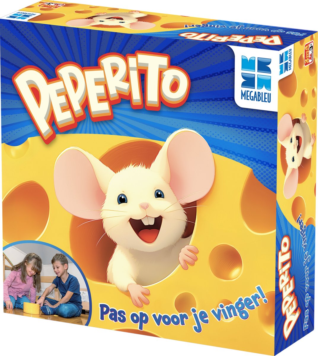 Megableu peperito - grappig spannend kinderspel - bordspel voor kinderen - vanaf 3 jaar - 2-4 spelers - perfect als verjaardagscadeau