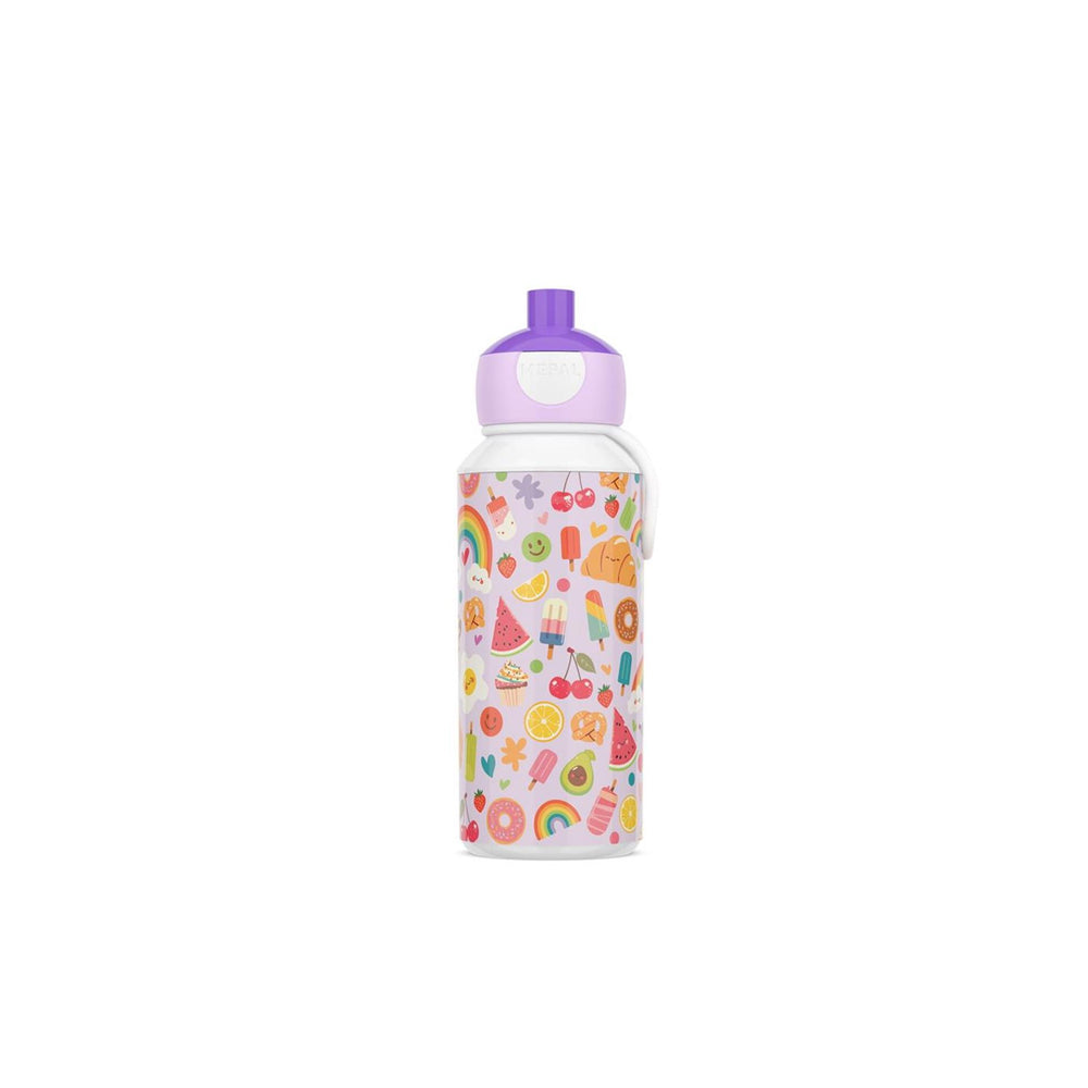 Mepal pop-up drinkfles campus - 400 ml - sluit goed af - drinkbeker voor kinderen - food fest