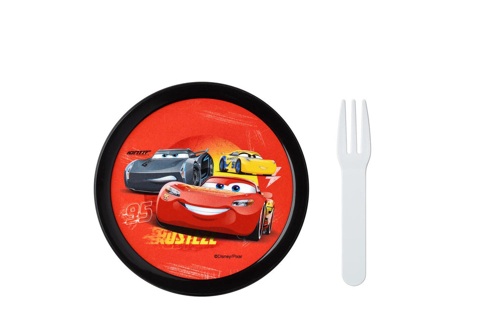 Mepal campus fruitbox disney auto's 300 ml rood zwart