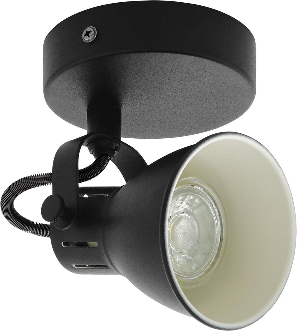 Eglo seras 2 spot - 1 lichts - ø10 cm - gu10 - zwart
