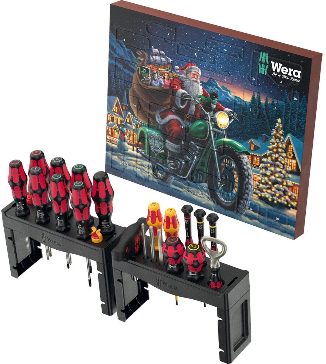 Wera adventskalender 2025: 28-delige gereedschapsset met schroevendraaiers