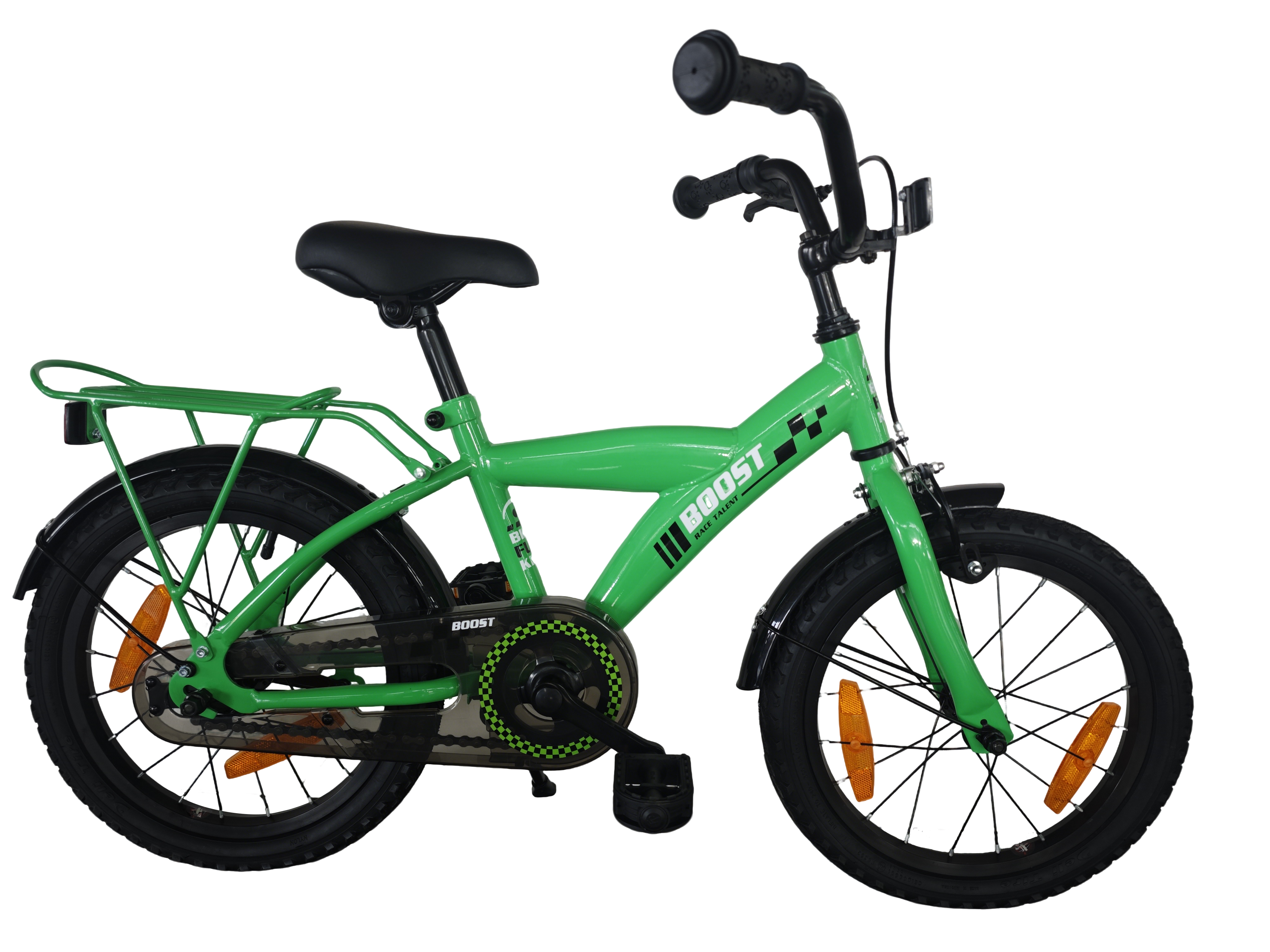 Bikefun kinderfiets boost 16 inch met remnaaf - groen