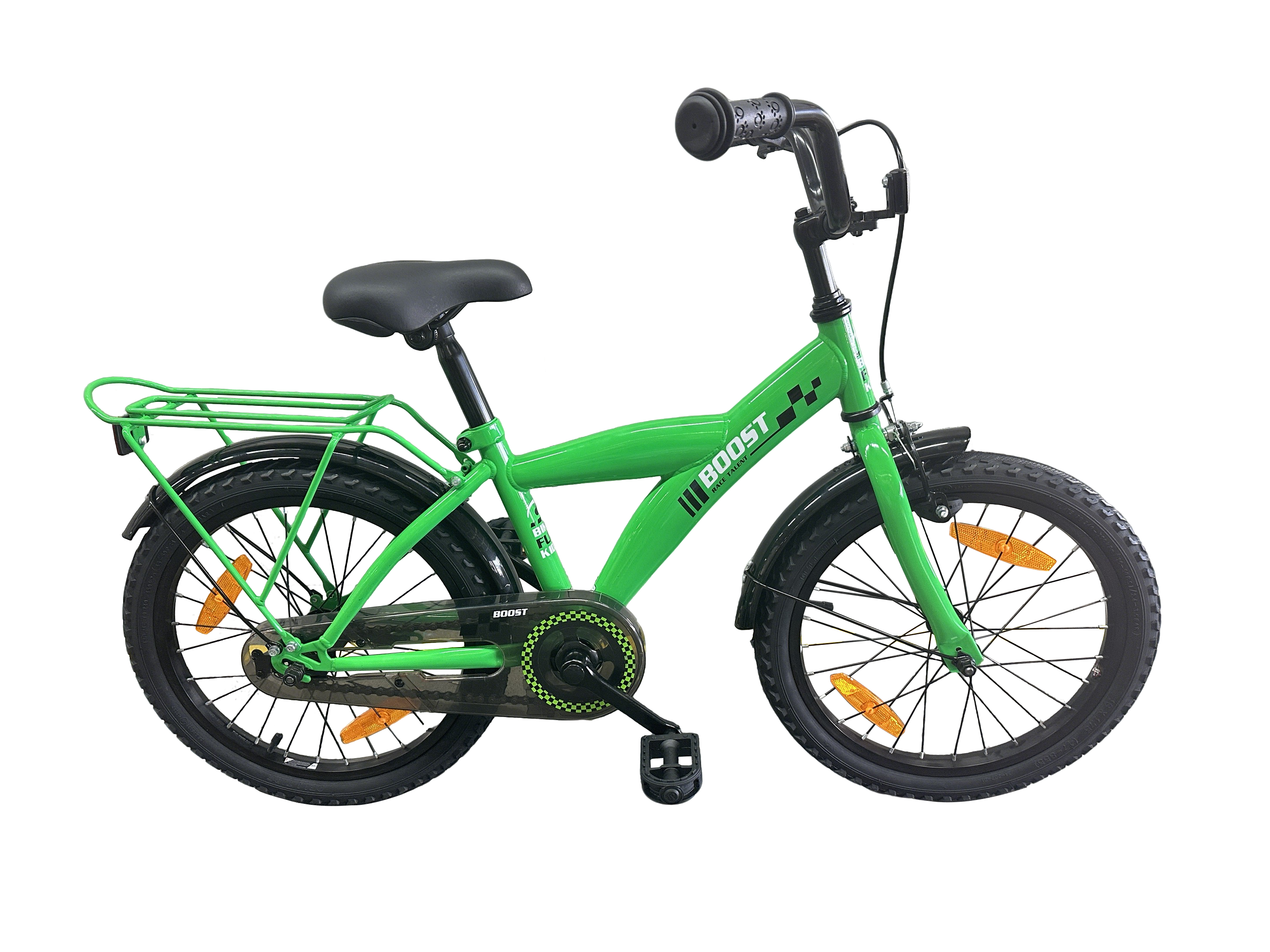 Bikefun kinderfiets boost 18 inch met remnaaf - groen