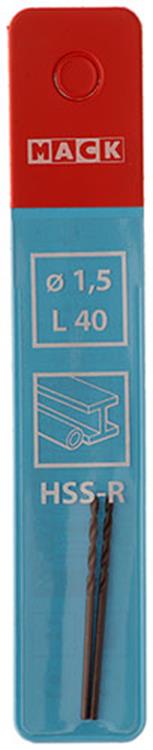 Mack 1018176 - universeelboor hss r ø 1,5 x 40 mm 2st | 5 stuks