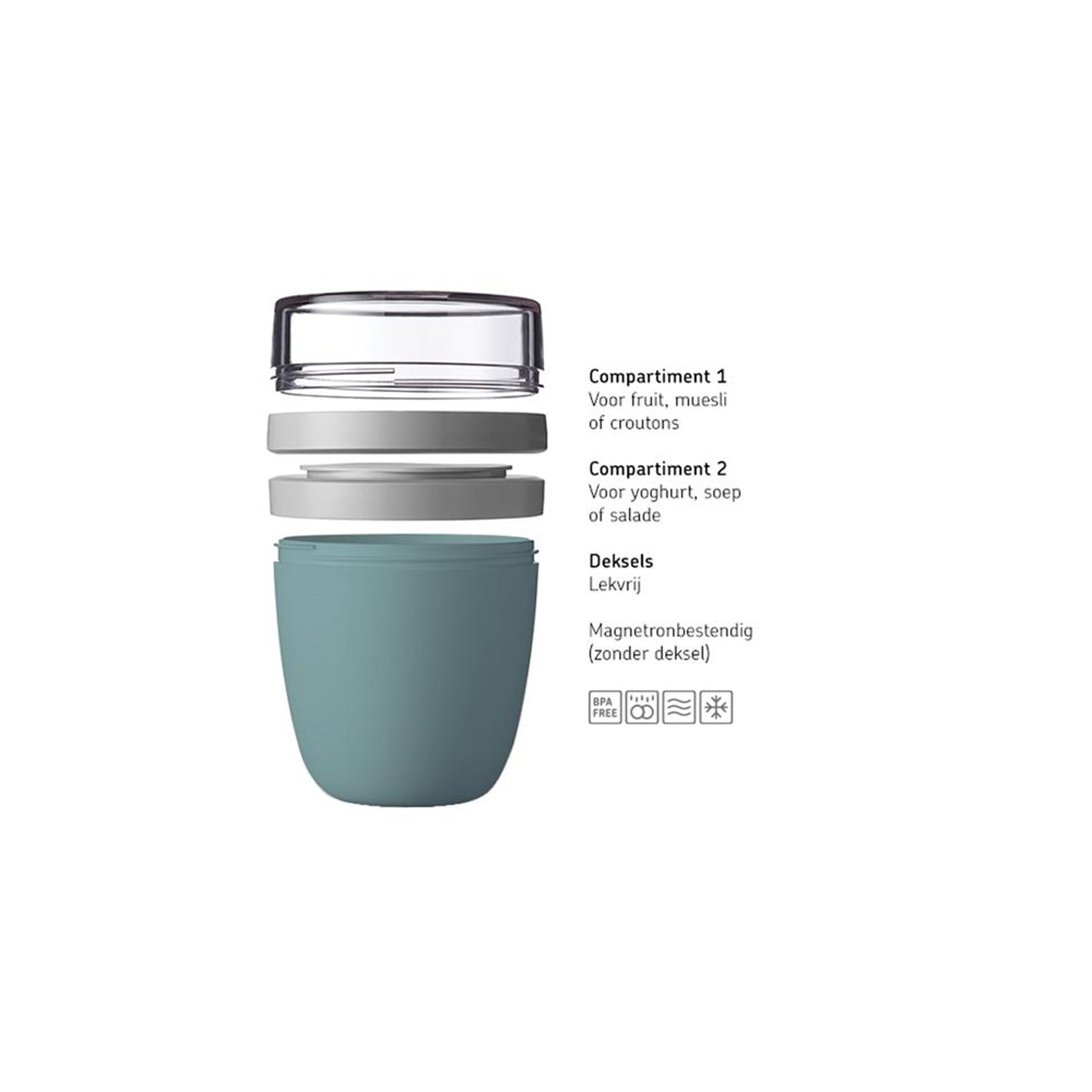 Mepal lunchpot ellipse mini nordic zwart