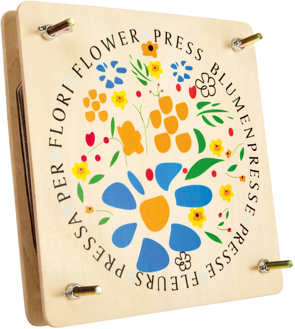 Small foot - wooden flower press, 18x18cm