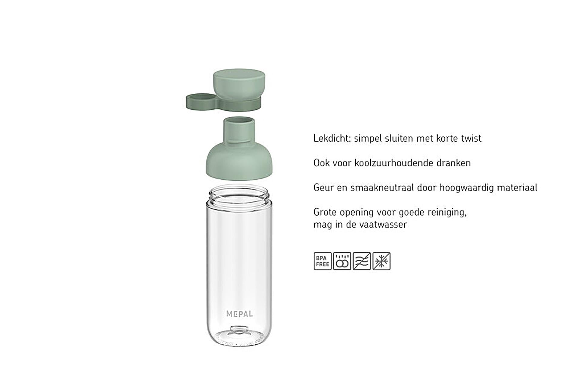 Mepal waterfles vita 500 ml nordic zwart