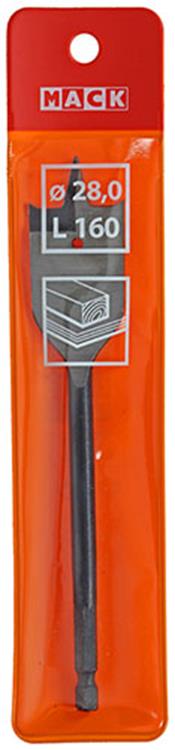 Mack 1018255 - platte houtboor 28mm | 2 stuks