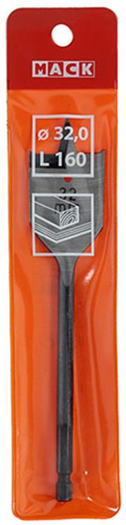 Mack 1018256 - platte houtboor din 7487 ø 32,0 x 160 mm | 5 stuks