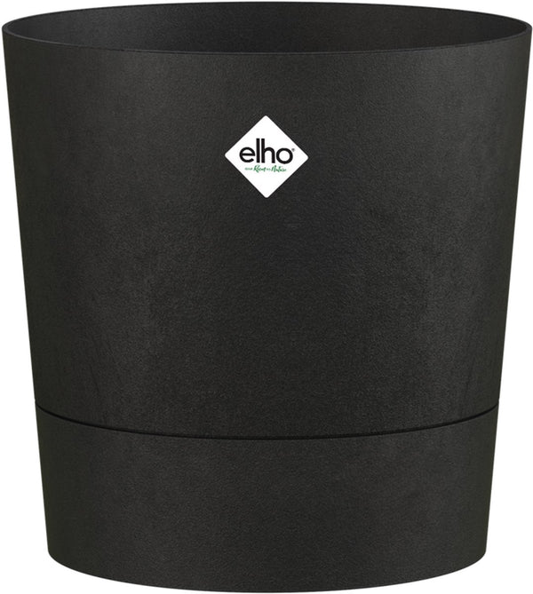 Elho foss rond 35cm - bloempot voor binnen - 100% gerecycled plastic - ø 34.5 x h 34.1 - living black