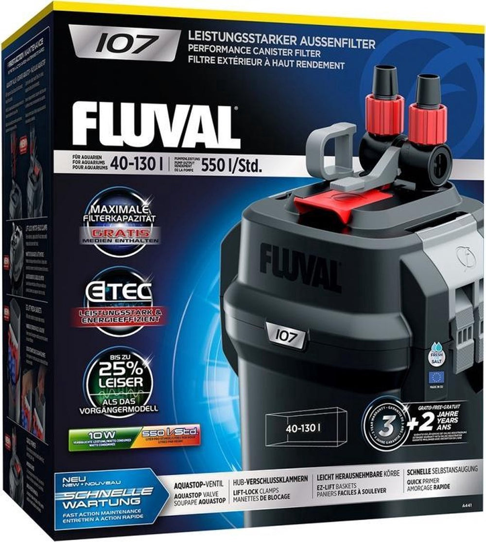 Fluval - aquariumfilter - buitenfilter - 550 l uur - 40-130 liter