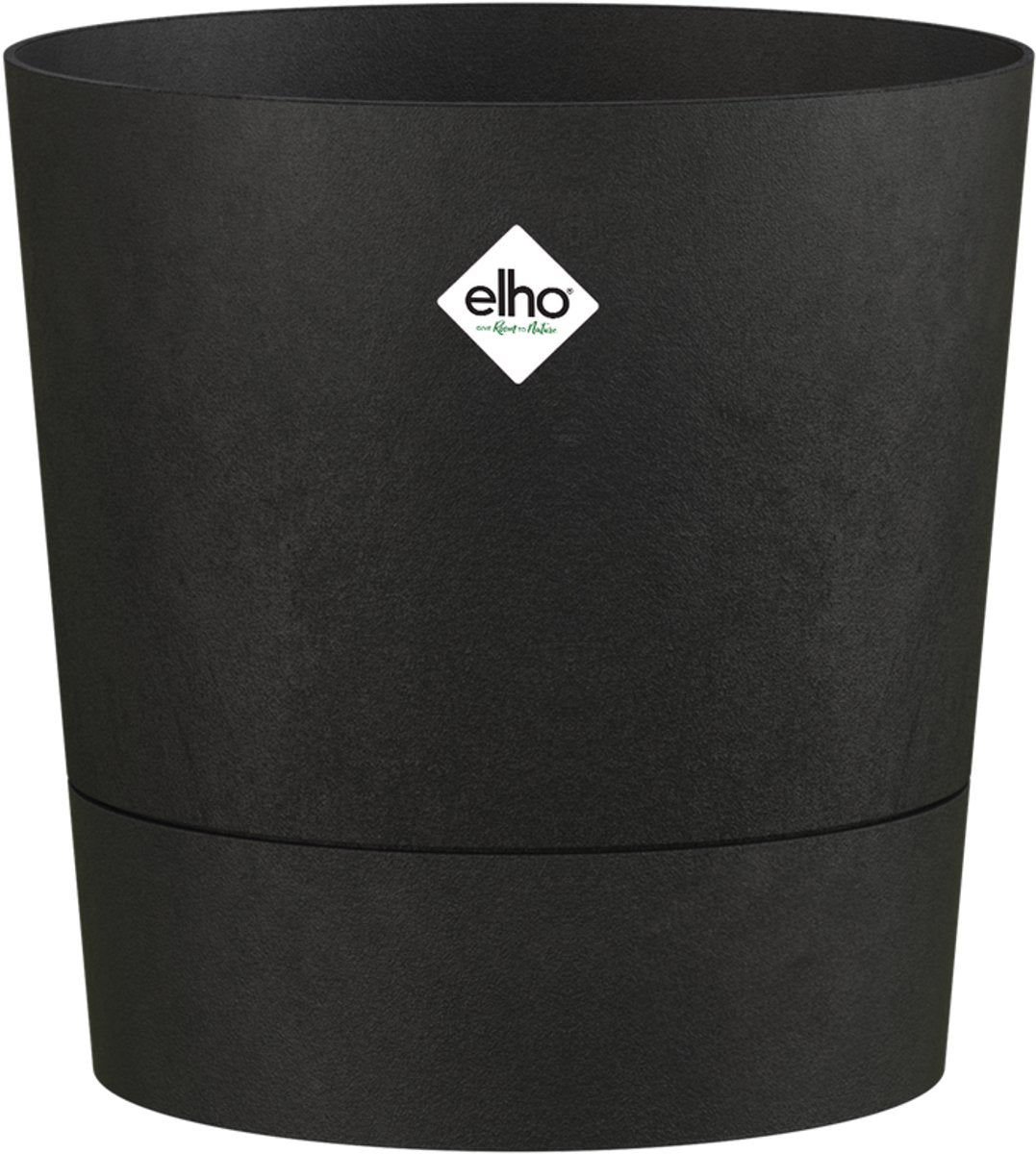 Elho foss rond 43cm - bloempot voor binnen - 100% gerecycled plastic - ø 43 x h 42.5 - living black