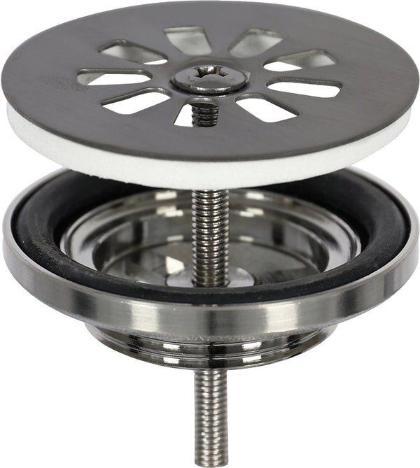 Differnz afvoerplug gun metal â€“ afvoerstop voor wastafel â€“ ã˜ 64 mm â€“ 6m schroef