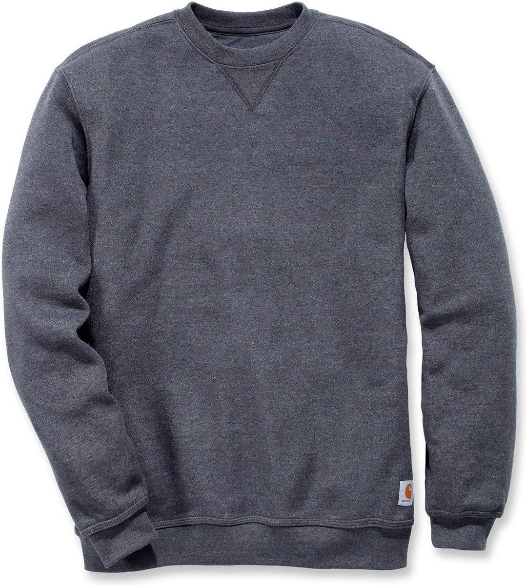 Carhartt k124 midweight crewneck sweatshirt - original fit - carbon heather - l (valt als maat xl)