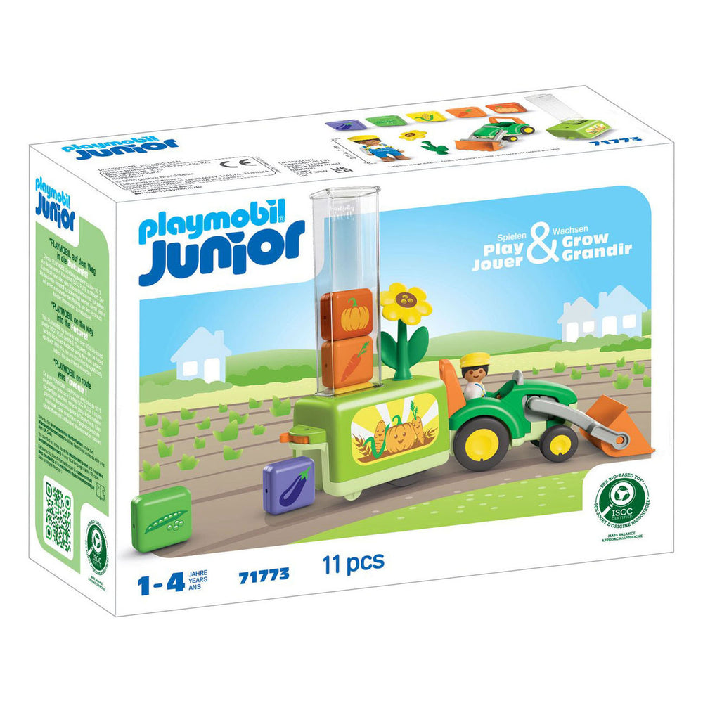 Playmobil junior tractor met laad- en lossysteem - 71773