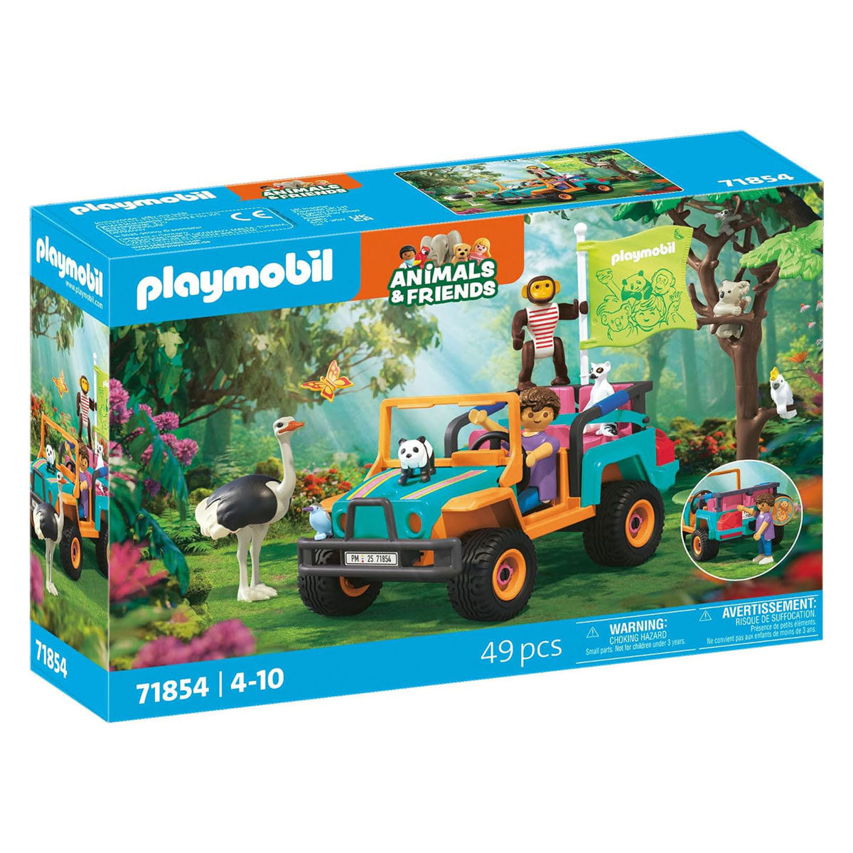 Playmobil animals friends kleurrijke terreinwagen - 71855