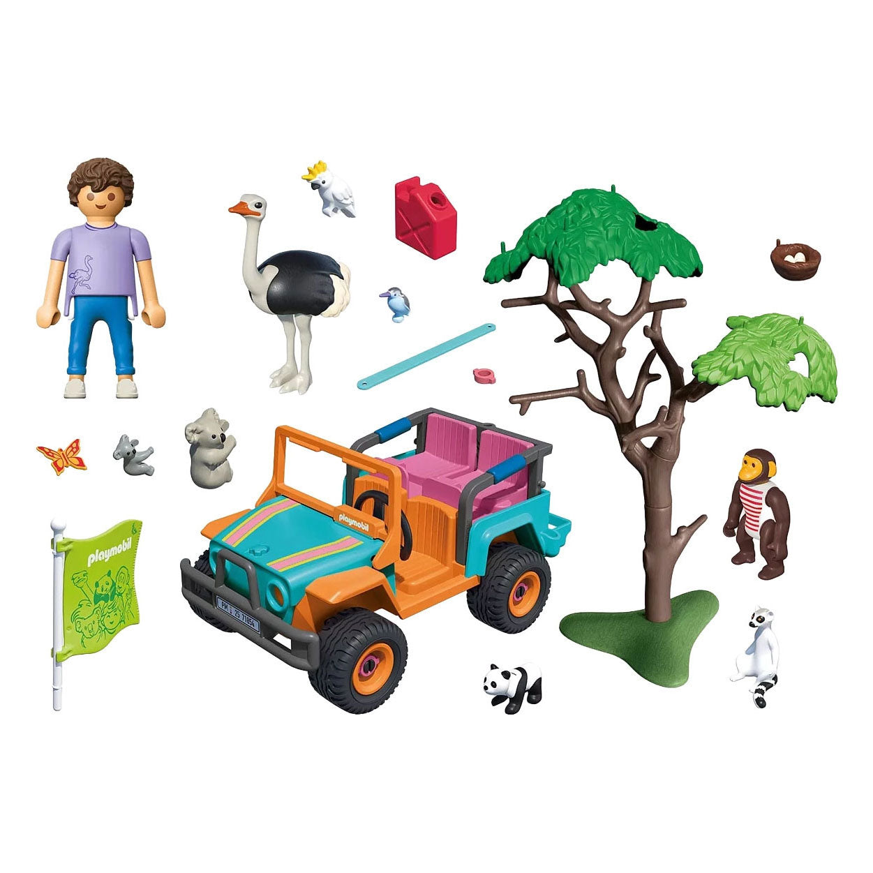 Playmobil animals friends kleurrijke terreinwagen - 71855