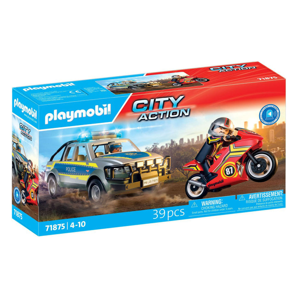 Playmobil city action achtervolging met politie-ophaaldienst - 71876