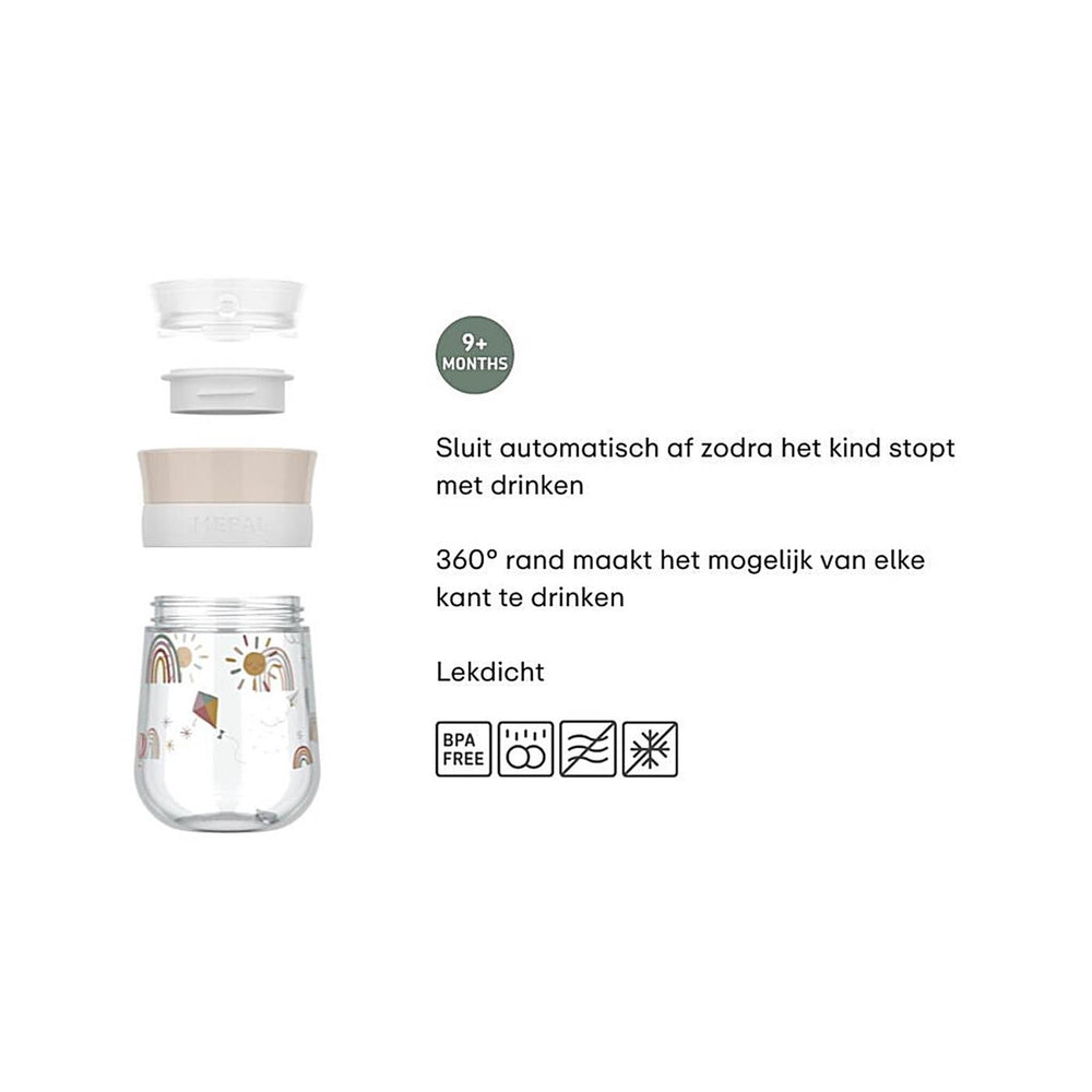 Mepal mio 360° drinkbeker little dutch - 300 ml - makkelijk vast te houden - kinderservies - forest friends