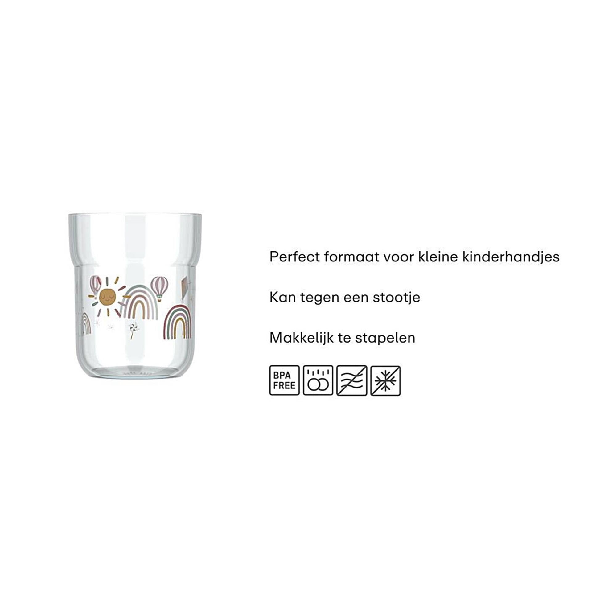 Mepal sunshine rainbow kinderglas mio 250ml