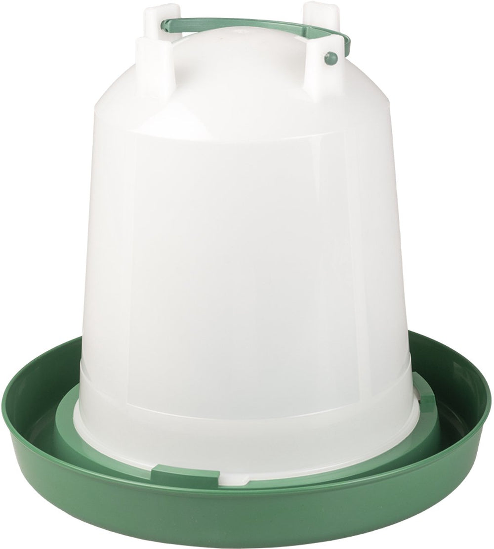 Duvo plus dinner time drinkklok schroef met handvat eco voor pluimvee 10l transparant groen