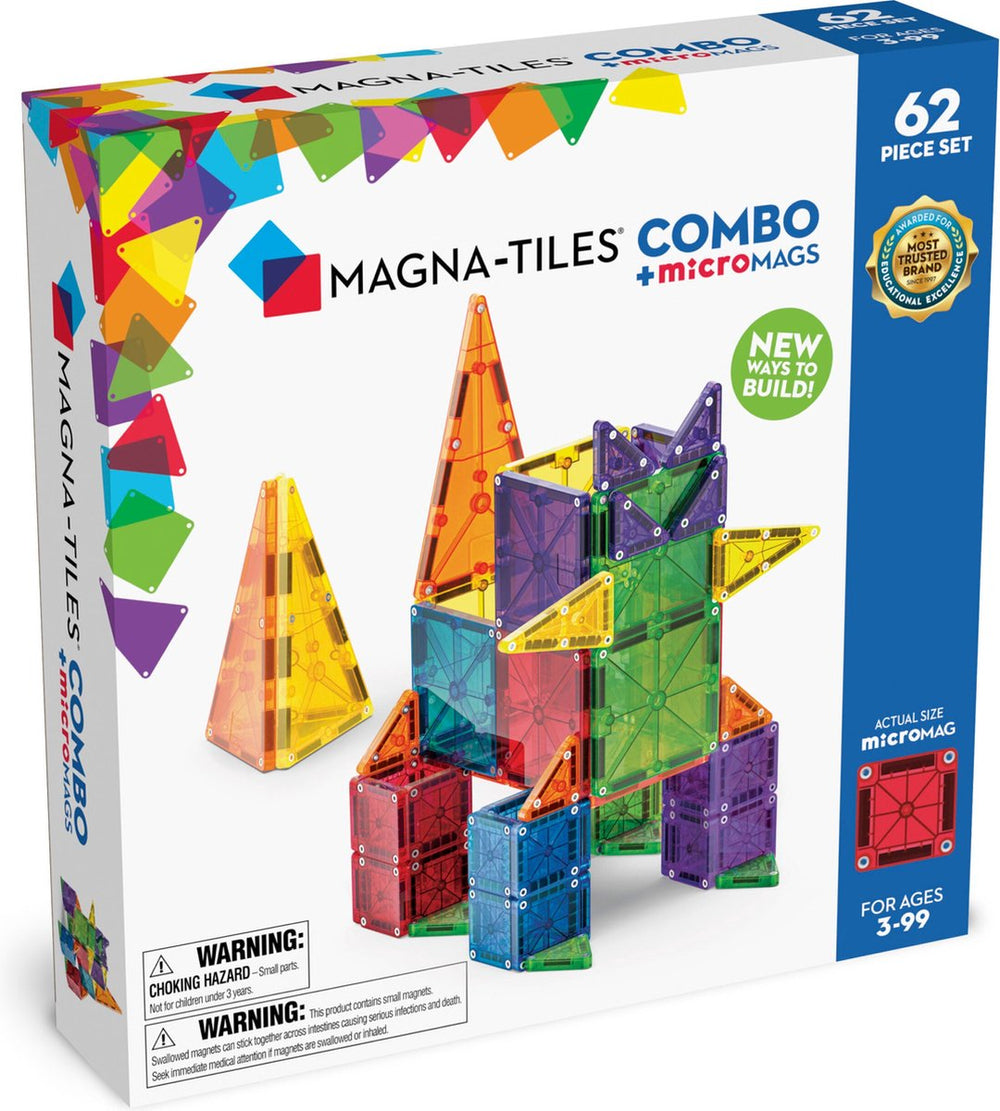 Magna-tiles combo 62 stuks - geschikt vanaf 3 jaar - multi