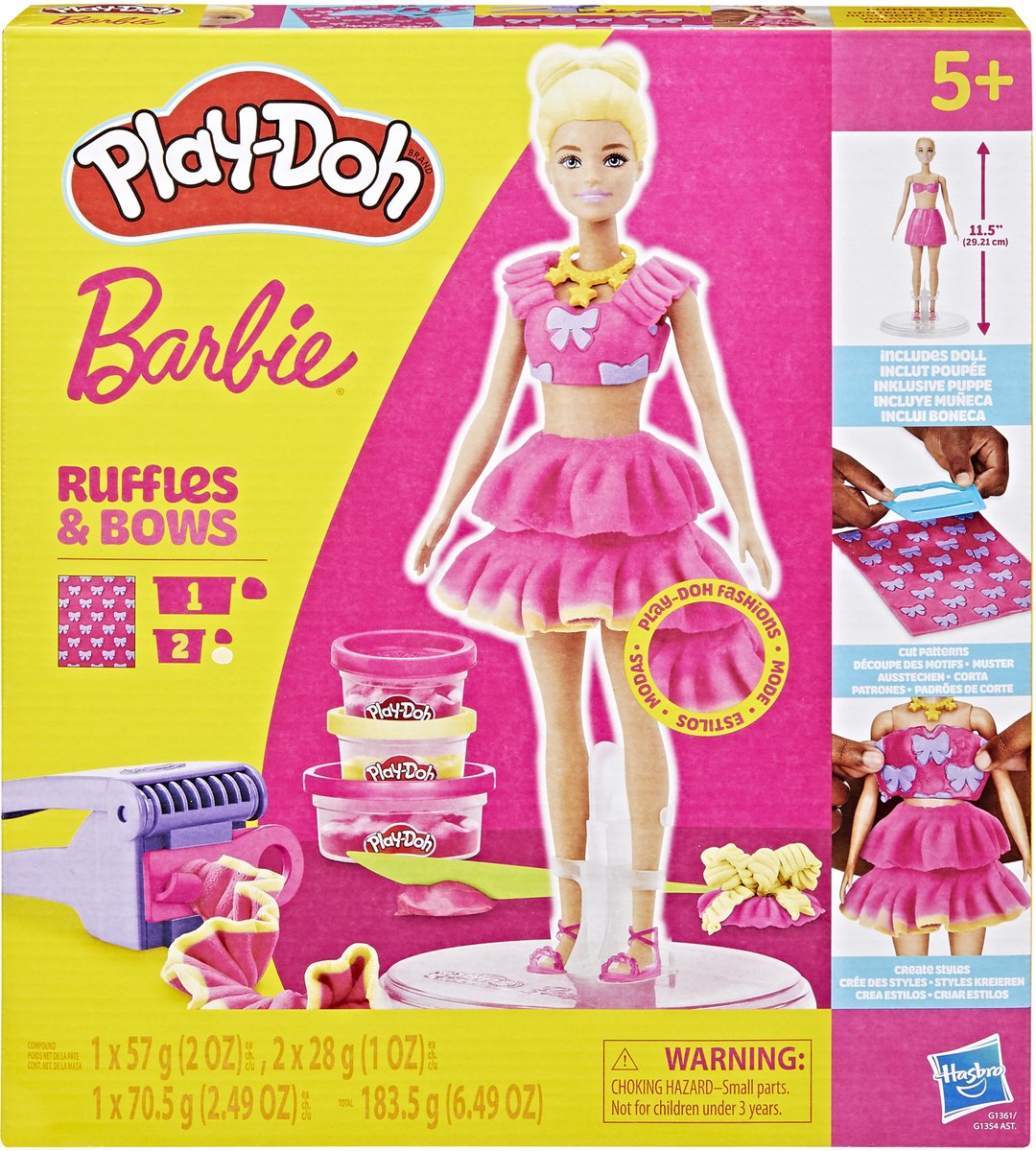 Play-doh barbie ruches en strikken - boetseerklei