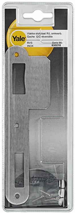 Yale 1019071 - 1 vlakke sluitplaat inox ser90 r l | 3 stuks