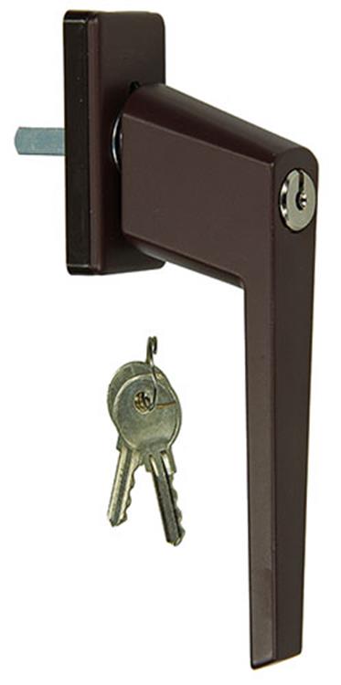 Yale 1019093 - 1 raamkruk met cilinderslot, bruin | 2 stuks