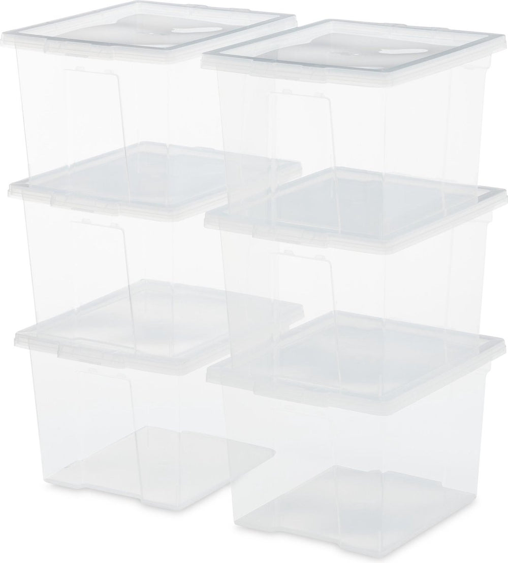 Iris useful storage box opbergbox - 10l - kunststof - transparant - set van 6